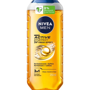 Гель для душу NIVEA MEN Активна Енергія 3 в 1 для тіла, обличчя та волосся, 250 мл